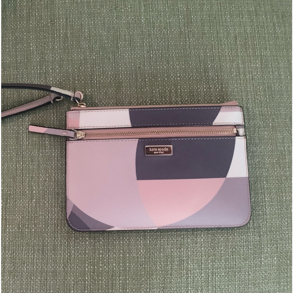 Kate Spade Zipper Geo Wristlet EUC